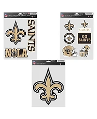 Wincraft New Orleans Saints Three-Pack Fan Decal Set