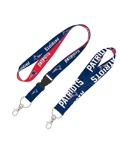 Wincraft New England Patriots 2-Pack Lanyard with Detachable Buckle Key Strap Set