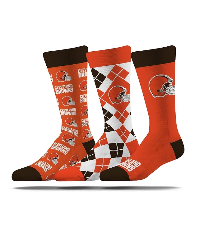 Strideline Men's and Women's 3-Pack Cleveland Browns Business Knit Crew Socks