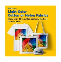 Printers Jack Iron On Heat Transfer Paper for White and Light Fabrics - A4 (8.3x11.7 in), 20 Sheets