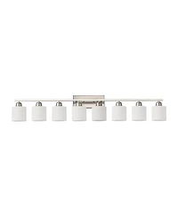 Busdays 52 Inch 8 Light Bathroom Vanity Light with Glass Shade Modern Wall Lights Over Mirror Farmhouse Sconce for Bedroom Living Room