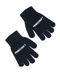 Minecraft Creeper Tnt Youth Winter Two Way Hat And Knit Gloves Cold Weather Set
