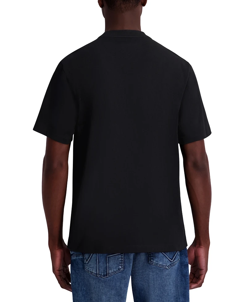 Karl Lagerfeld Paris Men's Embossed Logo Cotton T-Shirt