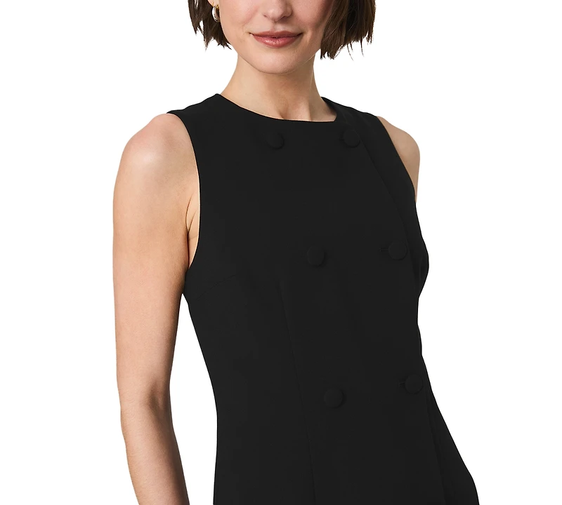 French Connection Women's Whisper Double-Breasted Sleeveless Mini Dress