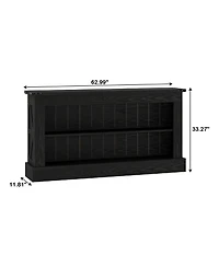 Slickblue Long Entryway Console Table with Storage Shelves for Sofa and Hallway Use