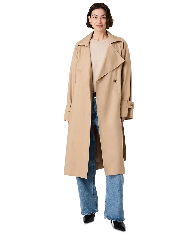 French Connection Women's Trench Twill Button-Front Raglan Jacket
