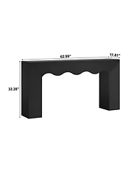 Slickblue Wooden Sofa Table Console Accent Furniture for Entryway and Living Room
