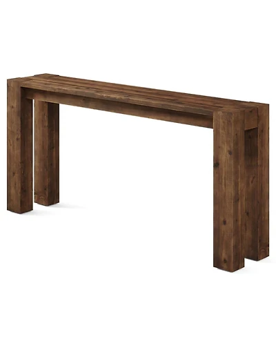 Slickblue Long Solid Wood Sofa Console Table for Entryway or Hallway