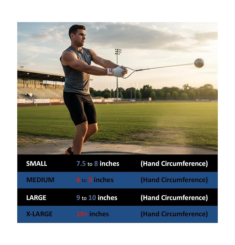 Amber Sports Leather Hand Hammer Throw Glove - The Ideal for Throwers, Experience Comfort and Control, Left Handed