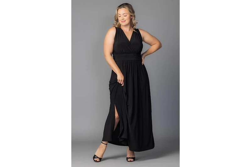 Kiyonna Women's Plus Daniela Sleeveless Maxi Dress