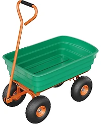 gaomon 1200 Lbs Heavy-Duty Garden Dump Cart Poly Yard Wagon with 13-Inch All-Terrain Tires Quick Release Dump and Adjustable