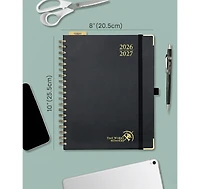 Gnuadz Pocket Calendar 2026-2027 Weekly Planner Hardcover Tabs Pen Loop