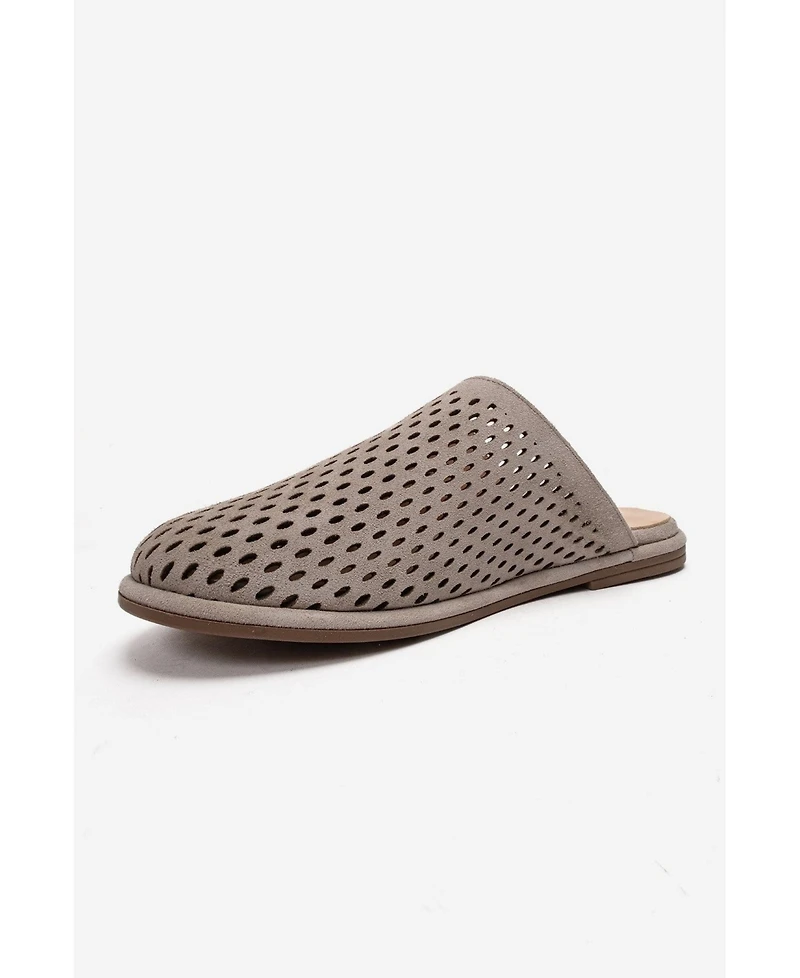 Forever and Always Shoes Melara Leather Slip On Mule