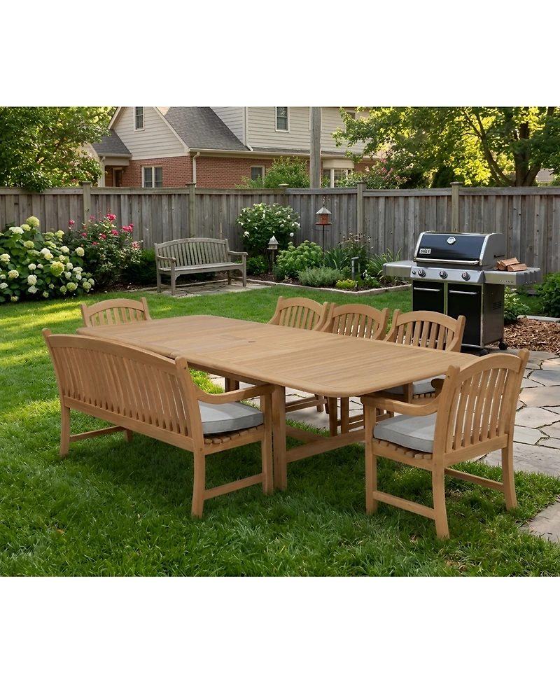 Bristol 7-Pc. Rectangle Dining Set (Dining Table, Chairs and Bench), Created for Macy's