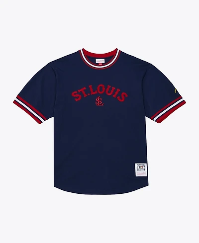 Mitchell & Ness Men's Navy St. Louis Cardinals Wild Pitch Ringer T-Shirt