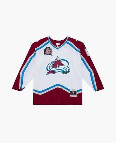 Mitchell & Ness Men's Joe Sakic White Colorado Avalanche 1995 Power Play Jersey