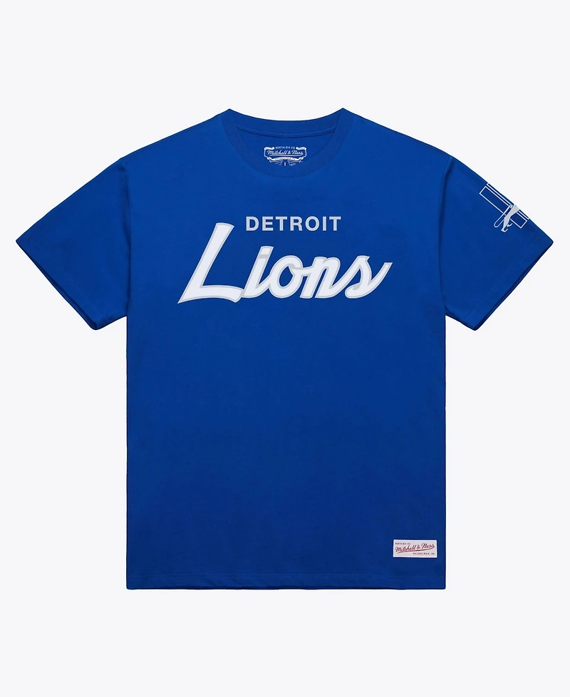 Mitchell & Ness Men's Blue Detroit Lions Head Coach Classic T-Shirt