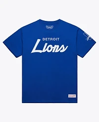 Mitchell & Ness Men's Blue Detroit Lions Head Coach Classic T-Shirt