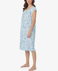 Eileen West Women's Cotton-Blend Cap-Sleeve Waltz Nightgown