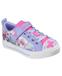 Skechers Little Girls Twinkle Toes: Sparks - Butterfly Sky Light-Up Fastening Strap Lifestyle Sneakers from Finish Line