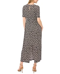 Vince Camuto Women's Crewneck Pull-On Maxi Dress