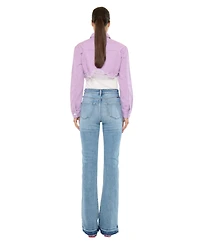 KanCan Women's Usa Aimmes High Rise Flare Jeans