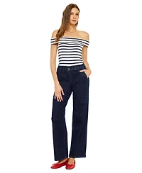 KanCan Women's Usa Kayla High Rise Wide Leg Trouser Jeans