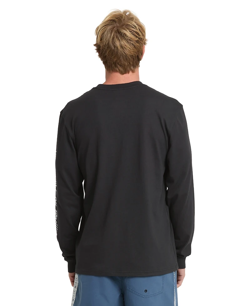 Quiksilver Men's Pacifico Signage Crewneck Long-Sleeve T-Shirt