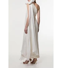 Karen Millen Women's Shoulder Bow Cape Detail Maxi Dress