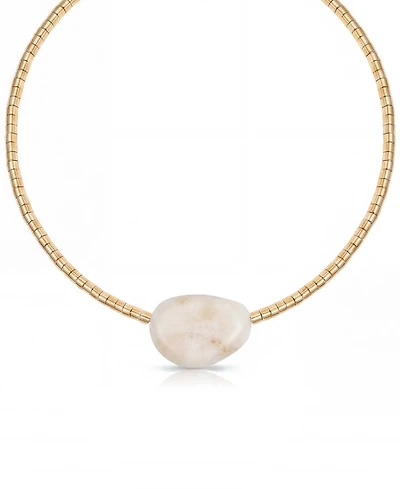 Ettika Gold-Plated Gold Beaded Bone Nugget Necklace