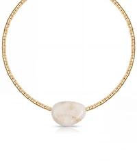 Ettika Gold-Plated Gold Beaded Bone Nugget Necklace