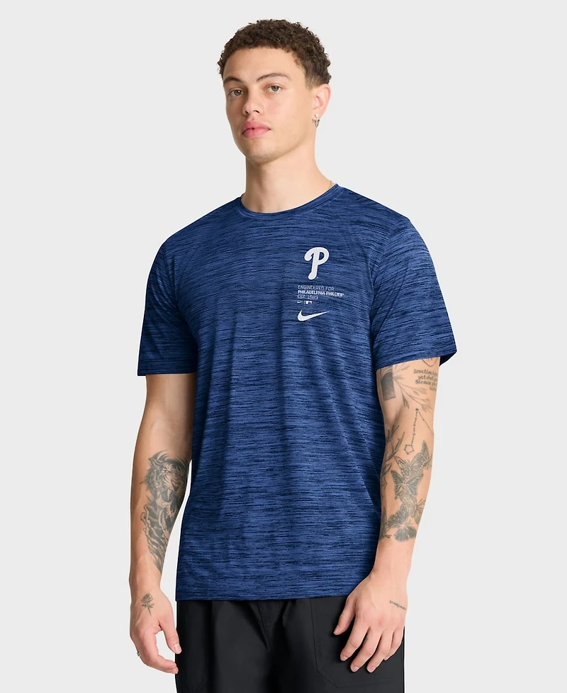 Nike Men's Royal Philadelphia Phillies Velocity Dri-fit T-Shirt