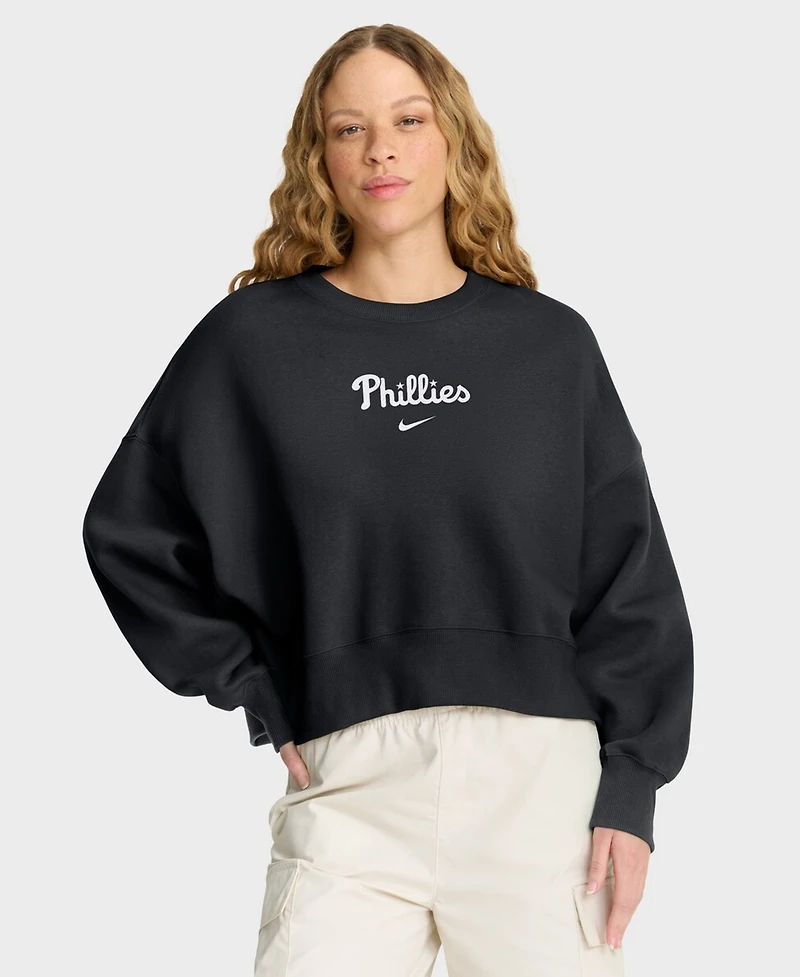 Nike Women's Black Philadelphia Phillies Oversized Primetime Sweatshirt