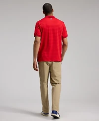 Nike Men's Red Texas Rangers Authentic Collection Striped Victory Dri-fit Polo Shirt