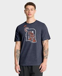 Nike Men's Heather Navy Detroit Tigers Cooperstown Logo Tri-Blend T-Shirt