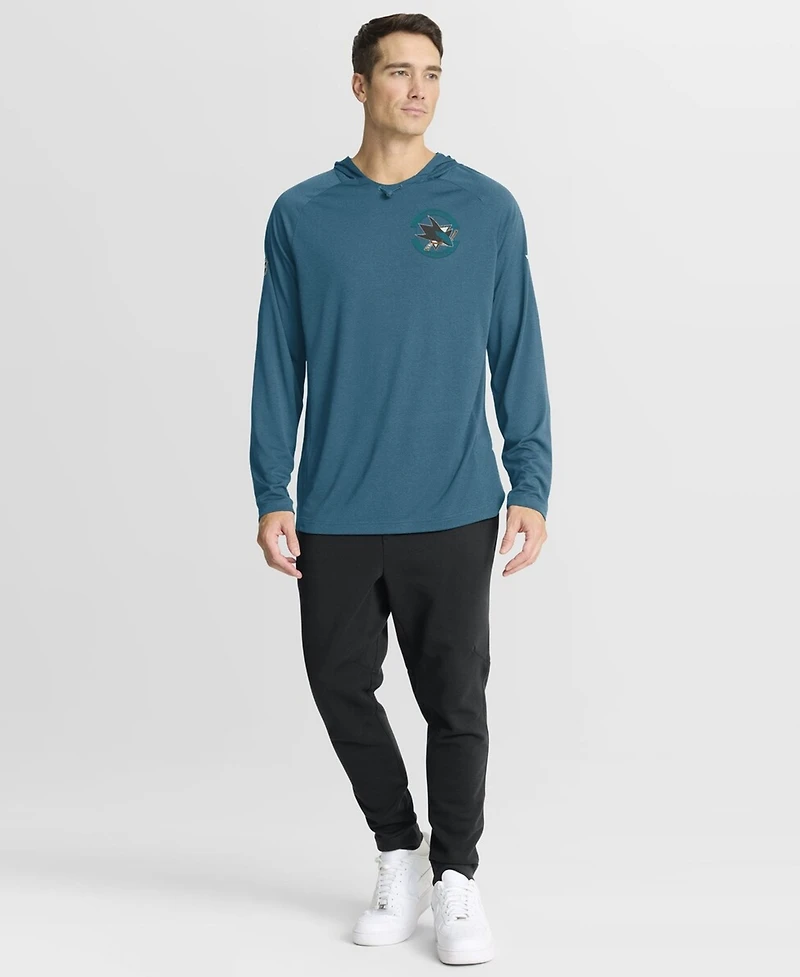 Fanatics Men's Teal San Jose Sharks Authentic Pro Rink Raglan Hoodie