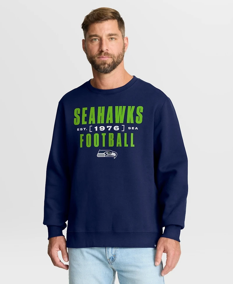 Fanatics Men's College Navy Seattle Seahawks Powerful Throw Legacy Pullover Sweatshirt
