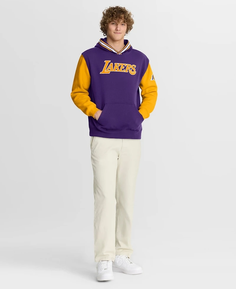 Fanatics Men's Purple/Gold Los Angeles Lakers Half Court Shot Clock Fastbreak Hoodie