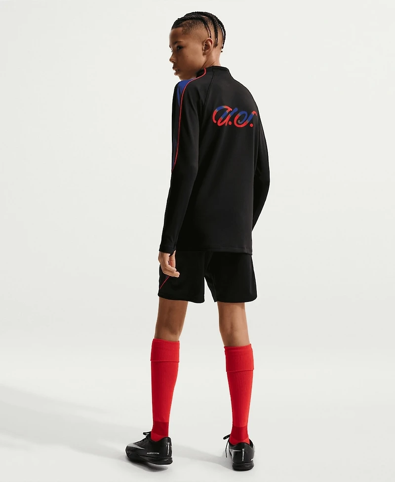Nike Big Boys and Girls Black Usmnt 2026 Strike Dri-fit Long Sleeve Quarter-Zip Drill Top