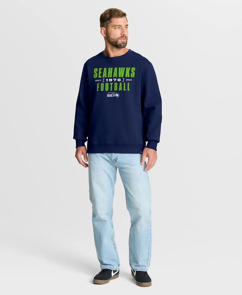 Fanatics Men's College Navy Seattle Seahawks Powerful Throw Legacy Pullover Sweatshirt