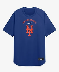 Nike Men's Royal New York Mets Authentic Collection Batting Practice Pre-Game Raglan Dri-fit T-Shirt