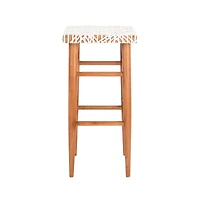 Safavieh Kaleo Woven Leather Barstool