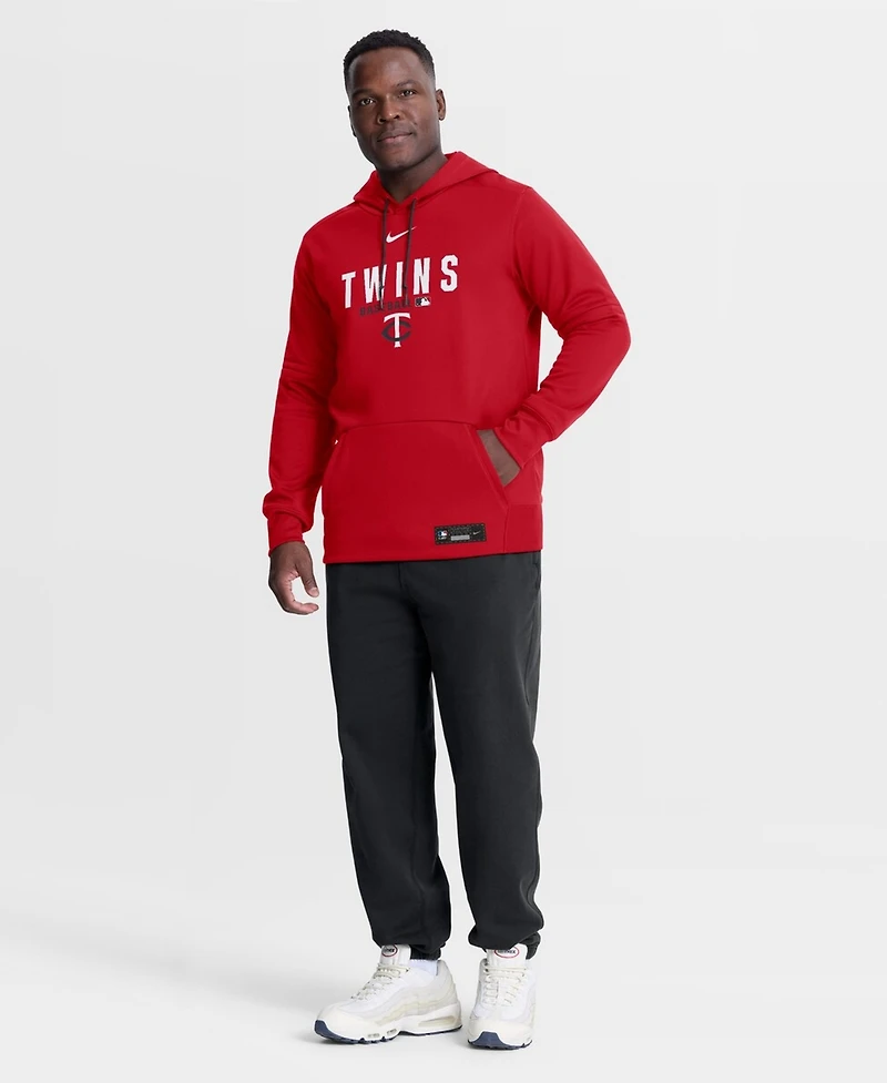Nike Men's Red Minnesota Twins Authentic Collection Therma-fit Hoodie
