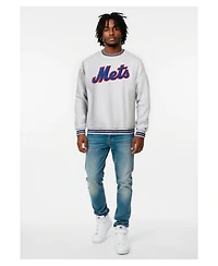 Champion Men's Heather Gray New York Mets Reverse Weave Sweatshirt