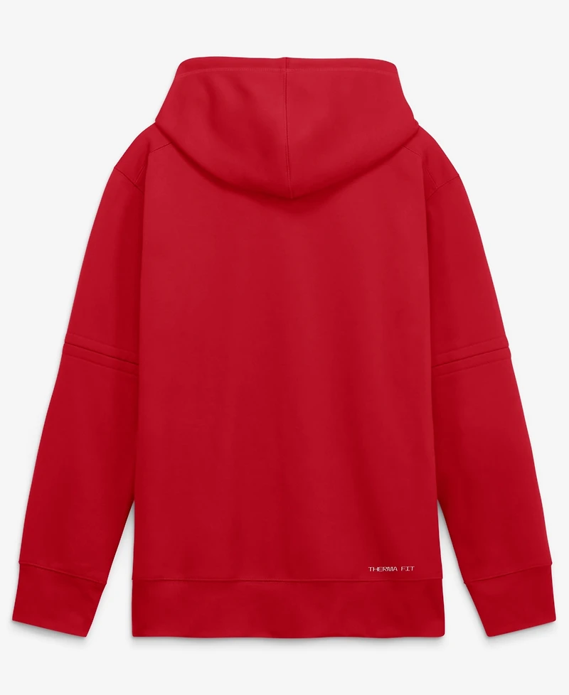 Nike Men's Red Cleveland Guardians Authentic Collection Therma-fit Hoodie