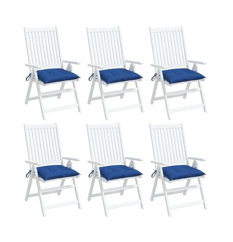 vidaXL Chair Cushions 6 pcs 15.7"x15.7"x2.8" Oxford Fabric