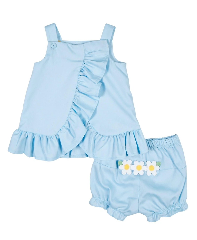 Florence Eiseman Baby Girl Pique Dress and Bloomer with Daisies