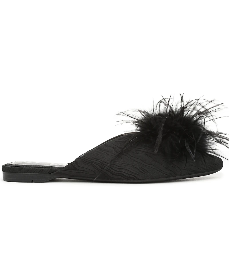 Sam Edelman Women's Khai Feather Slip-On Mule Flats