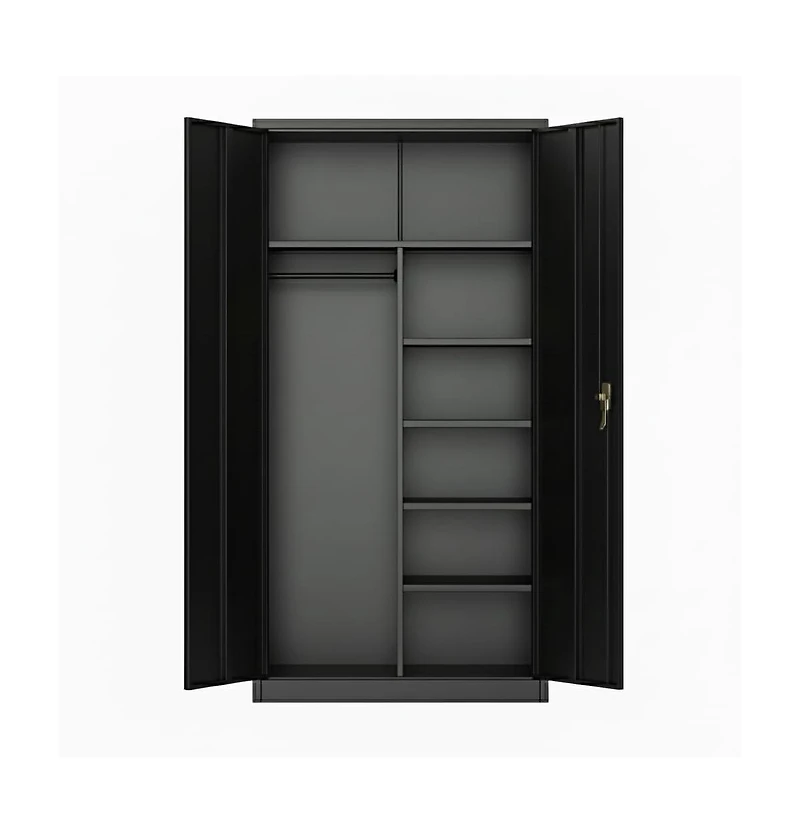 gaomon Heavy Duty Metal Storage Cabinet with Locking Doors, Freestanding Steel Closet for Home, Office