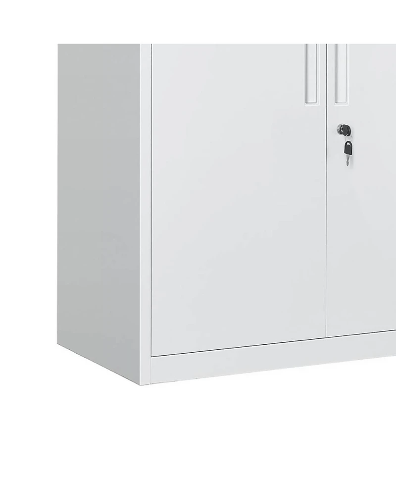 gaomon 35 Inch Metal Storage Cabinet with Lockable Doors and 2 Adjustable Shelves for Garage or Office